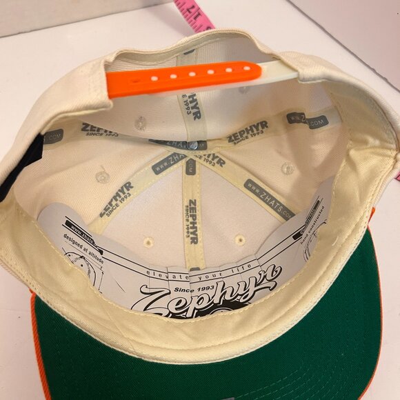 Zephyr Snapback Hat | Clemson Tigers Embroidered Paw Logo | Orange & White | NWT - Picture 5 of 5